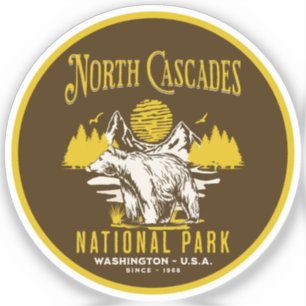 Pegatina North Cascades National Park Classic Landscape