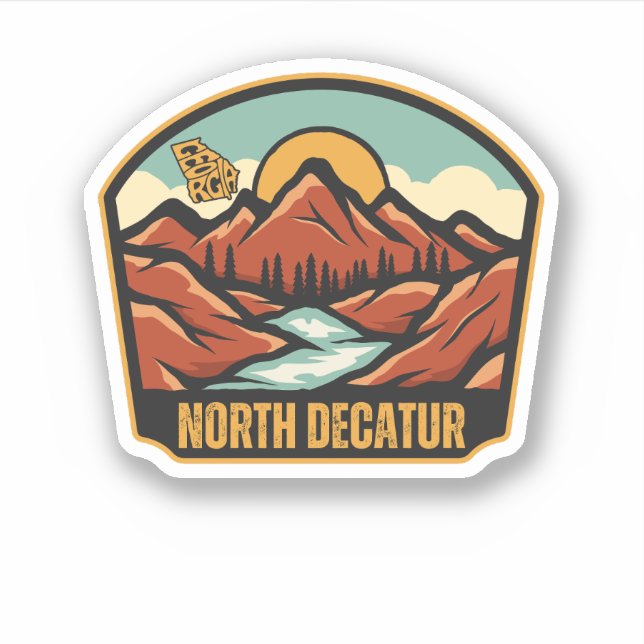 Pegatina North Decatur, Georgia (Anverso)
