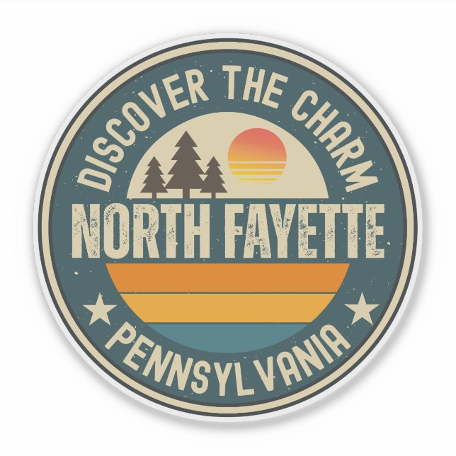 Pegatina North Fayette, Pensilvania (Anverso)