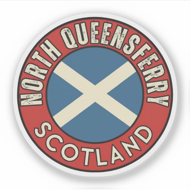 Pegatina North Queensferry, Escocia (Anverso)