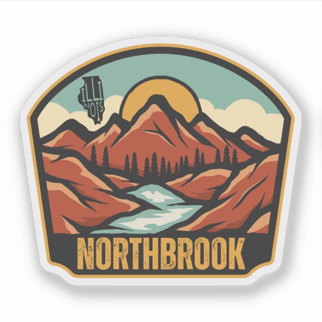 Pegatina Northbrook, Illinois  (Anverso)