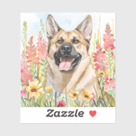 Pegatina Norwegian Elkhound Watercolor Sticker