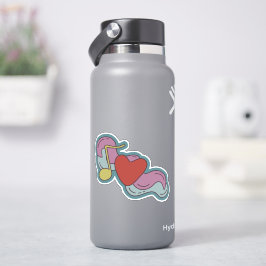 Pegatina Nota de amor: Doodles para amantes de la música