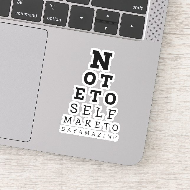 Pegatina Nota De Prueba De Eyesight Para Autohacer Hoy Incr (Detalle)