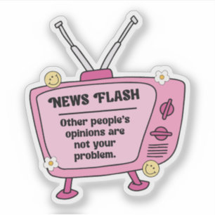 Pegatina Noticias Flash las opiniones de otras personas no