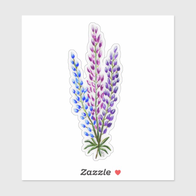 Pegatina Nova Sotia Lupines (Hoja)