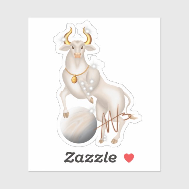 Pegatina Nova Taurus Venus Zodiac (Hoja)