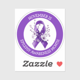 Pegatina November is Epilepsy Awareness Month