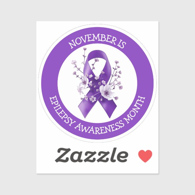 Pegatina November is Epilepsy Awareness Month (Hoja)