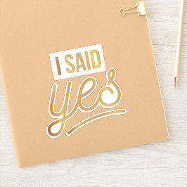 Pegatina Novia a ser regalo - Dije Sí Relieve metalizado do