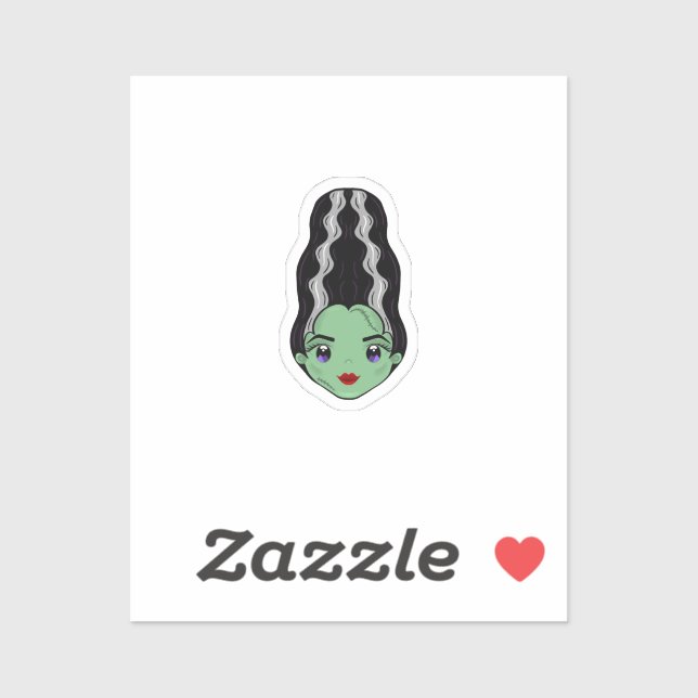 Pegatina Novia de Frankenstein (Hoja)