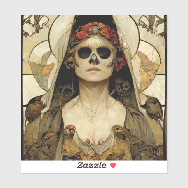 Pegatina Novia De La Muerte Horror Gótico (Hoja)