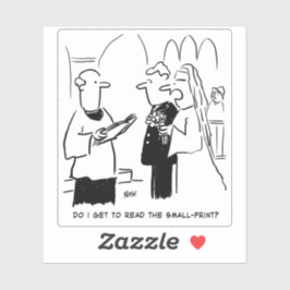 Pegatina Novia y pequeño Boda de impresión promete Personal