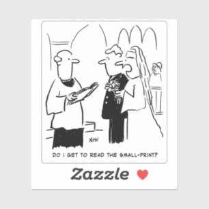 Pegatina Novia y pequeño Boda de impresión promete Personal