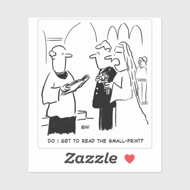 Pegatina Novia y pequeño Boda de impresión promete Personal (Hoja)