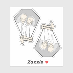 Pegatina Novias de Skeleton