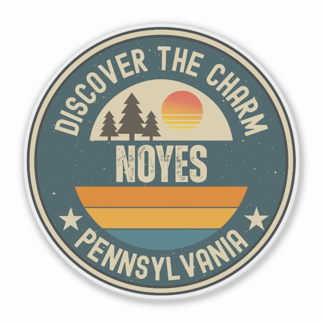 Pegatina Noyes, Pensilvania (Anverso)