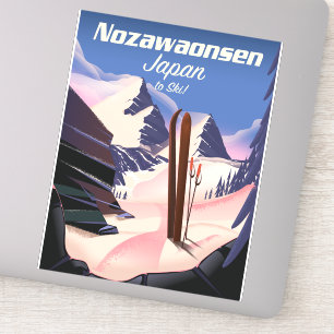 Pegatina Nozawaonsen Japón para esquiar