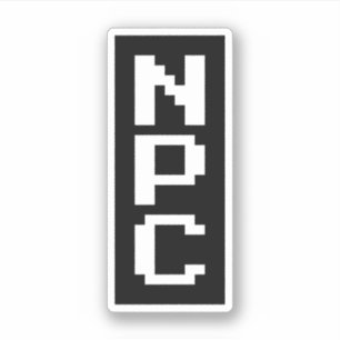 Pegatina NPC - Carácter no reproducible