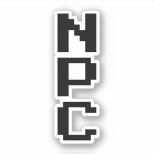 Pegatina NPC - Carácter no reproducible