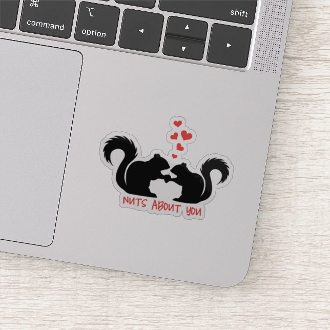 Pegatina Nueces por ti, ardillas lindas (Detalle)