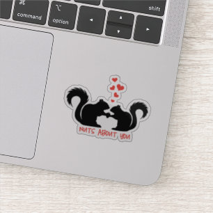 Pegatina Nueces sobre ti, ardillas lindas