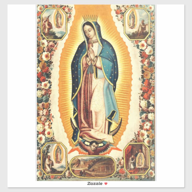 Pegatina Nuestra Señora de Guadalupe (Hoja)