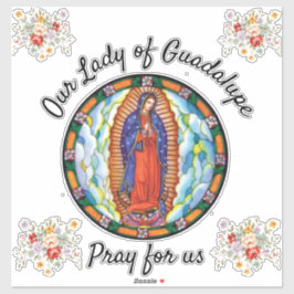 Pegatina Nuestra Señora de Guadalupe ruega por la ventana d