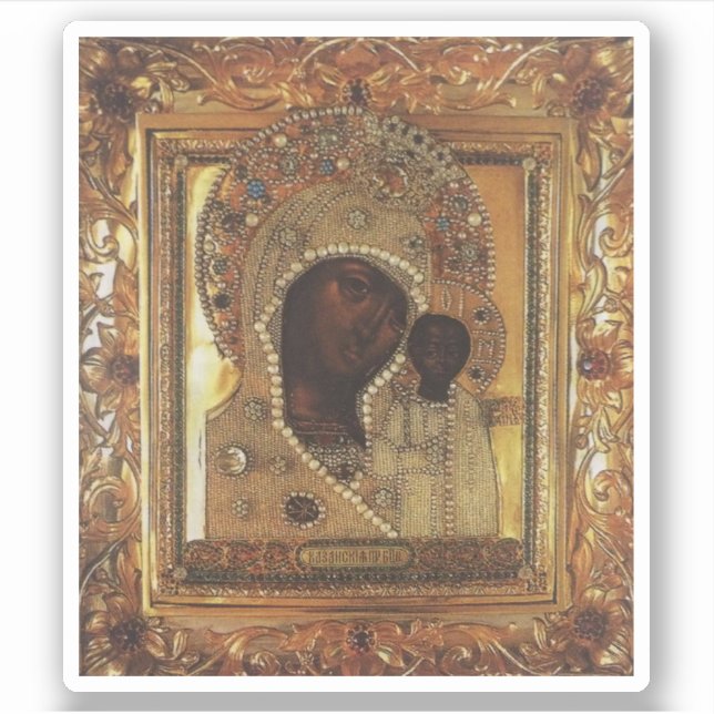 Pegatina Nuestra Señora de Kazán (Anverso)