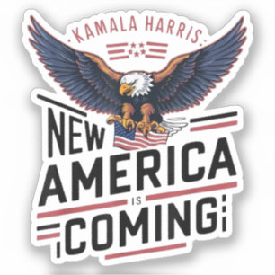 Pegatina Nueva América Está Llegando Kamala Harris 2024 Pre