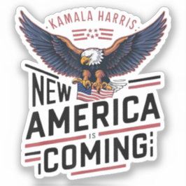 Pegatina Nueva América viene Kamala Harris 2024 presidente