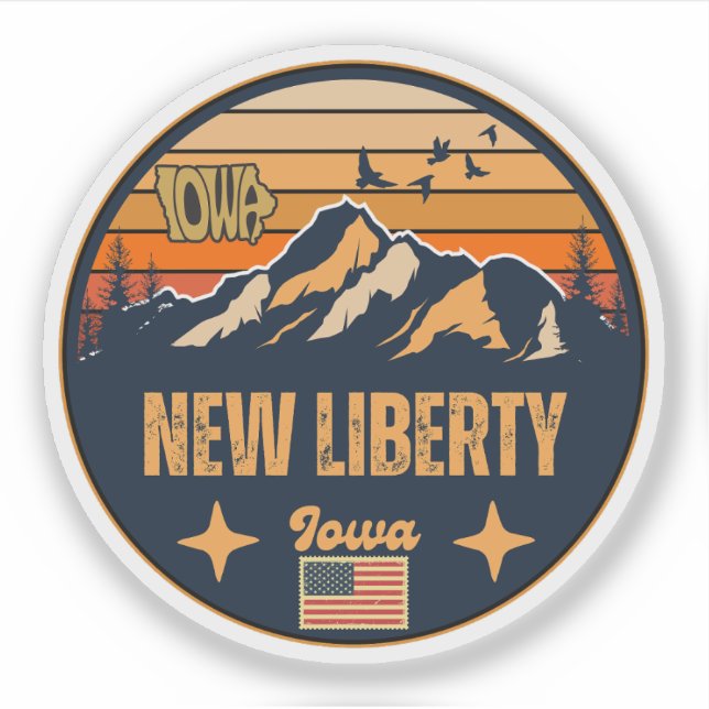 Pegatina Nueva libertad, Iowa (Anverso)