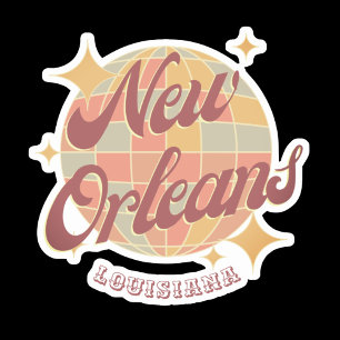 Pegatina Nueva Orleans City Louisiana Retro Vintage