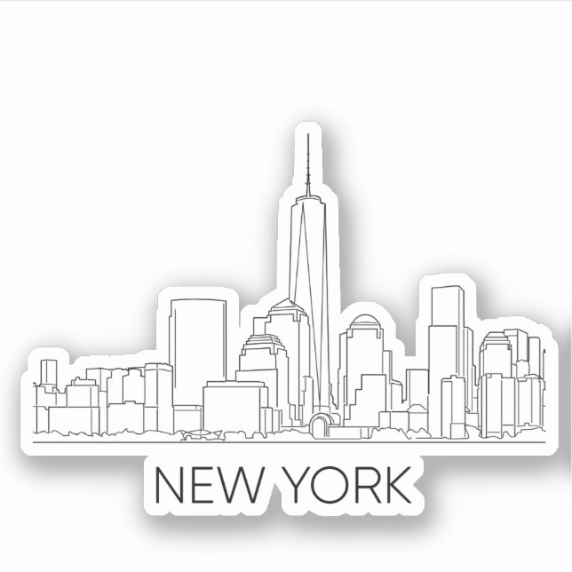 Pegatina Nueva York (Anverso)