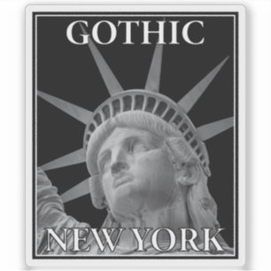 Pegatina Nueva York gótica - v1