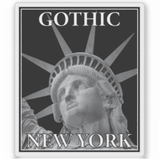 Pegatina Nueva York gótica - v1
