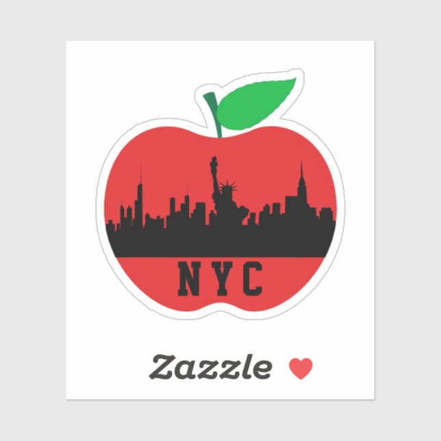 Pegatina Nueva York La Gran Manzana - Estado de Nueva York (Hoja)