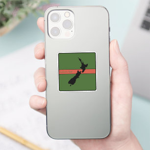 PEGATINA NUEVA ZELANDIA AOTEAROA PAÍS NARANJA VERDE NEGRO N