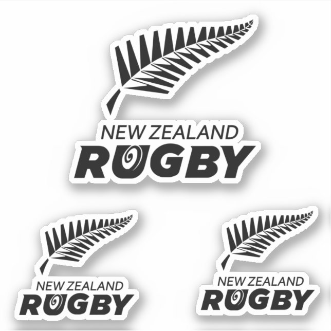 PEGATINA NUEVA ZELANDIA RUGBY - EQUIPO (Anverso)