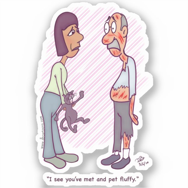 Pegatina Nuevo corte de Personalizado cuadrado Mascota (Anverso)