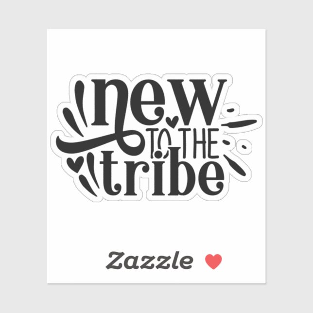 Pegatina Nuevo en la tribu, recién nacido nacido (Hoja)