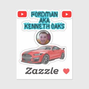 Pegatina Nuevo Fordman, conocido como Kenneth Oaks Design