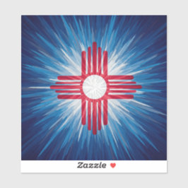 Pegatina Nuevo México Blanco Rojo y Azul