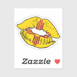 Pegatina Nuevo México Nueva bandera de amor mexicana