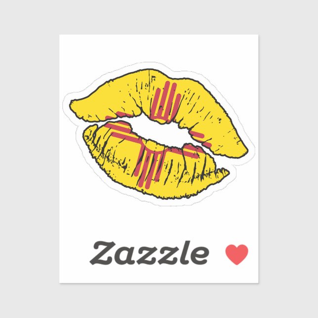 Pegatina Nuevo México Nueva bandera de amor mexicana (Hoja)