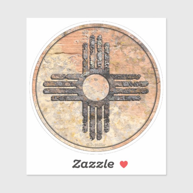 Pegatina Nuevo México Zia - Cañones conversando, Nuevo Méxi (Hoja)