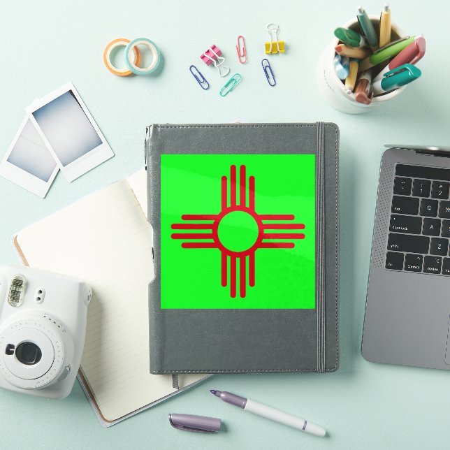 Pegatina Nuevo México Zia Sol Verde  (Funda para iPad)
