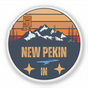Pegatina Nuevo Pekín, Indiana