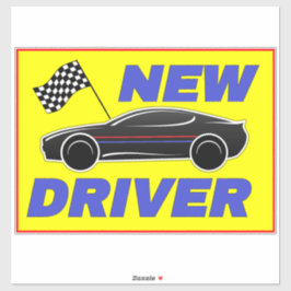 Pegatina Nuevo Rótulo Moderno De Conductores Para Autos - E