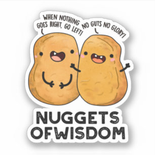 Pegatina Nuggets De Wisdom Divertido Pun De Comida